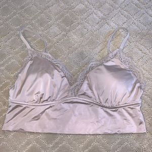 Abercrombie Nude Silk Lace Bralette